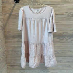 Velvet by Graham & Spencer Pink Vintage Slub dress- Small